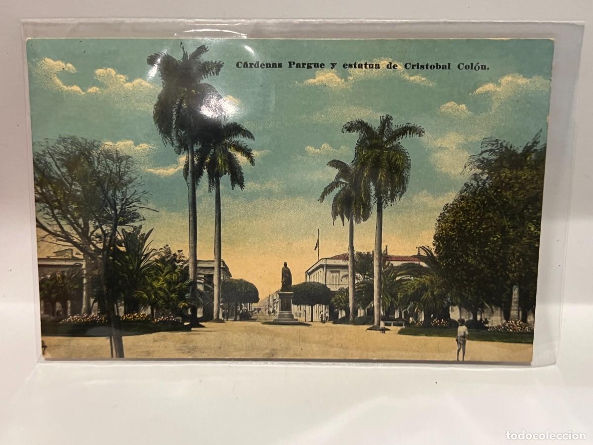 Postkarten: TARJETA POSTAL. CUBA. C&Aacute;RDENAS. PARQUE Y ESTATUA DE CRISTOBAL COL&Oacute;N