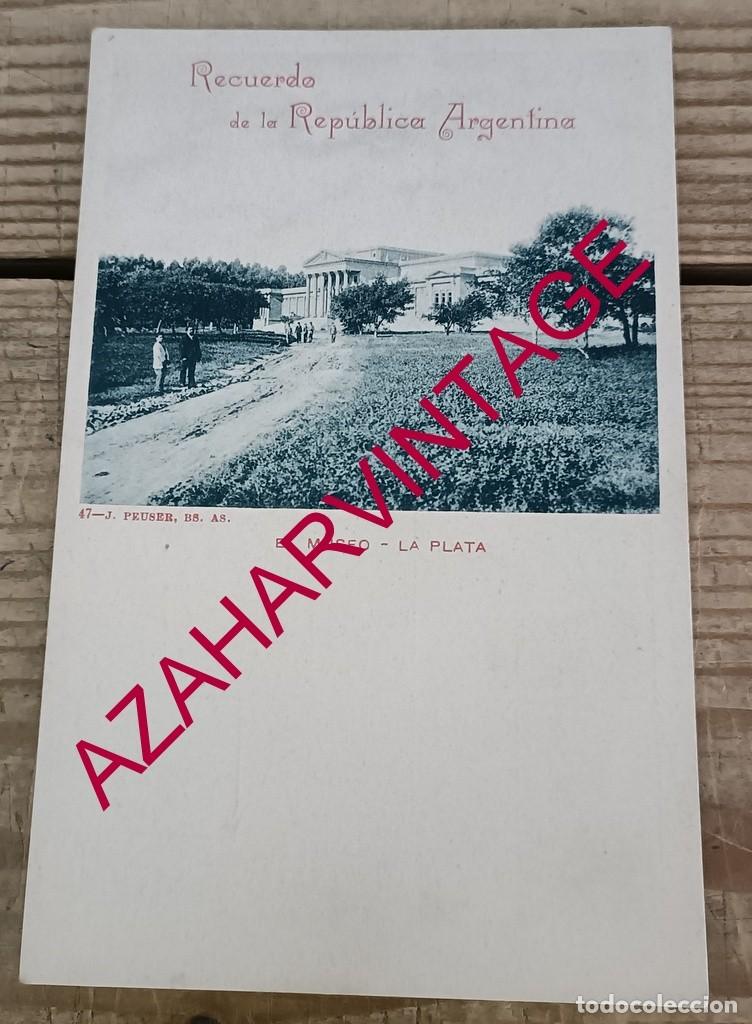 Cartoline: RECUERDO DE LA REP&Uacute;BLICA ARGENTINA . EL MUSEO - LA PLATA . SIN CIRCULAR . SIN DIVIDIR