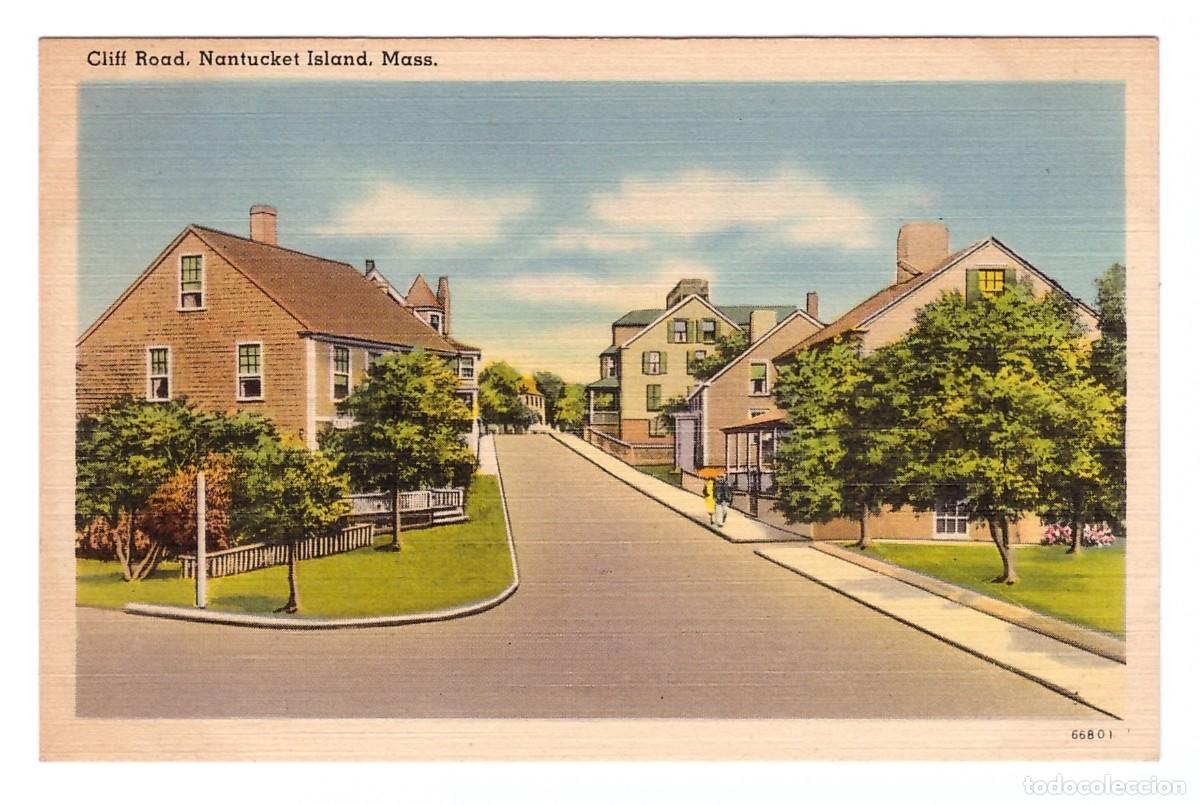 Postkarten: NANTUCKET ISLAND (ESTADOS UNIDOS) &bull; CLIFF ROAD