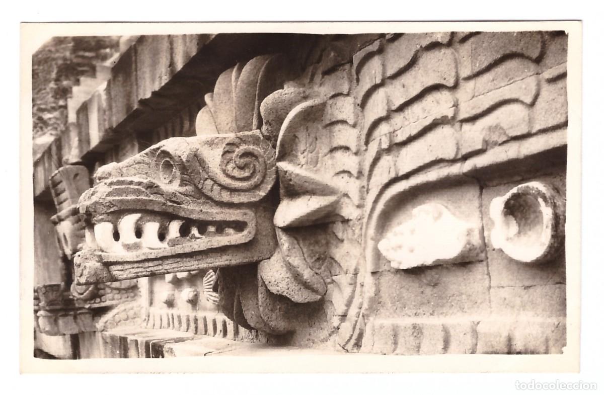 Postkarten: TEOTIHUACAN (M&Eacute;XICO) &bull; DETALLE DEL TEMPLO DE QUETZALCOATL