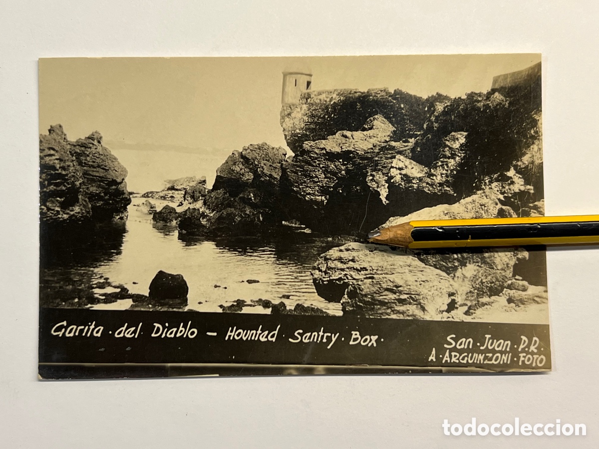 Postkarten: SAN JUAN. Puerto Rico. Postal fotogr&aacute;fica Garita del Diablo. Foto A. Arguinzoni (h.1920?) S/C