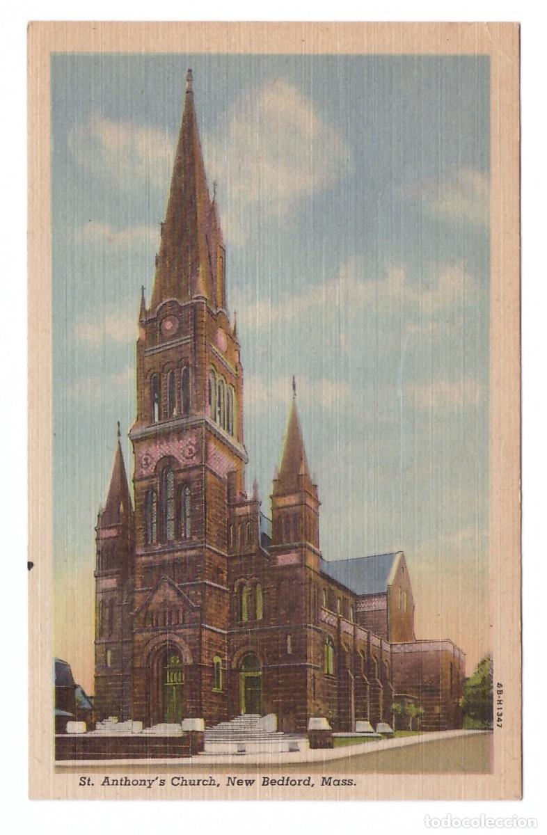 Postkarten: NEW BEDFORD (ESTADOS UNIDOS) &bull; ST. ANTHONY'S CHURCH