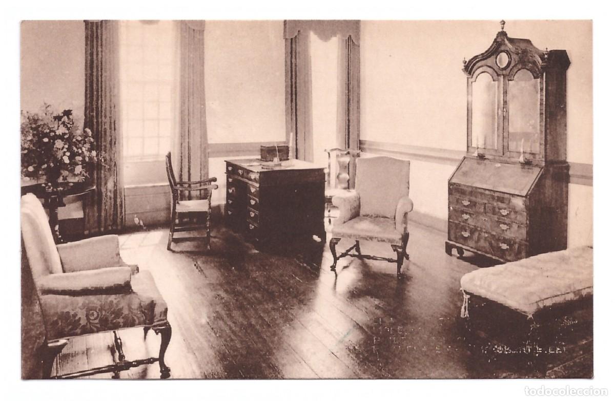 Postkarten: WESTMORELAND COUNTY (ESTADOS UNIDOS) &bull; LIBRARY AT STRATFORD HALL