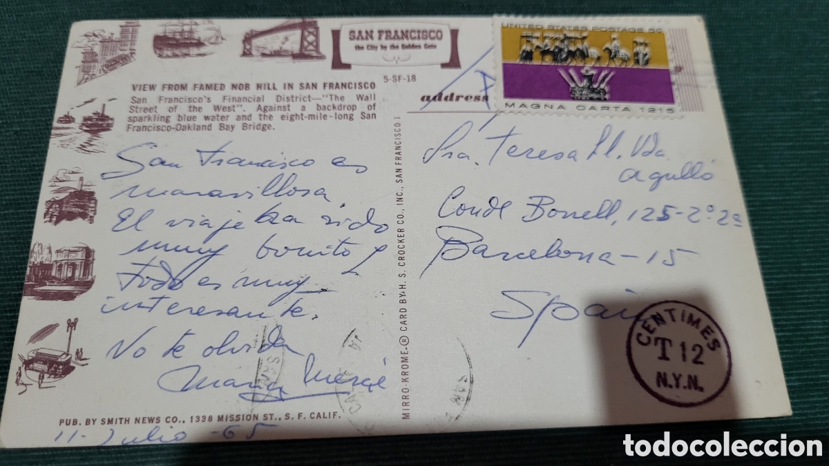 Postales: Tarjeta Postal usada San Francisco - Foto 2