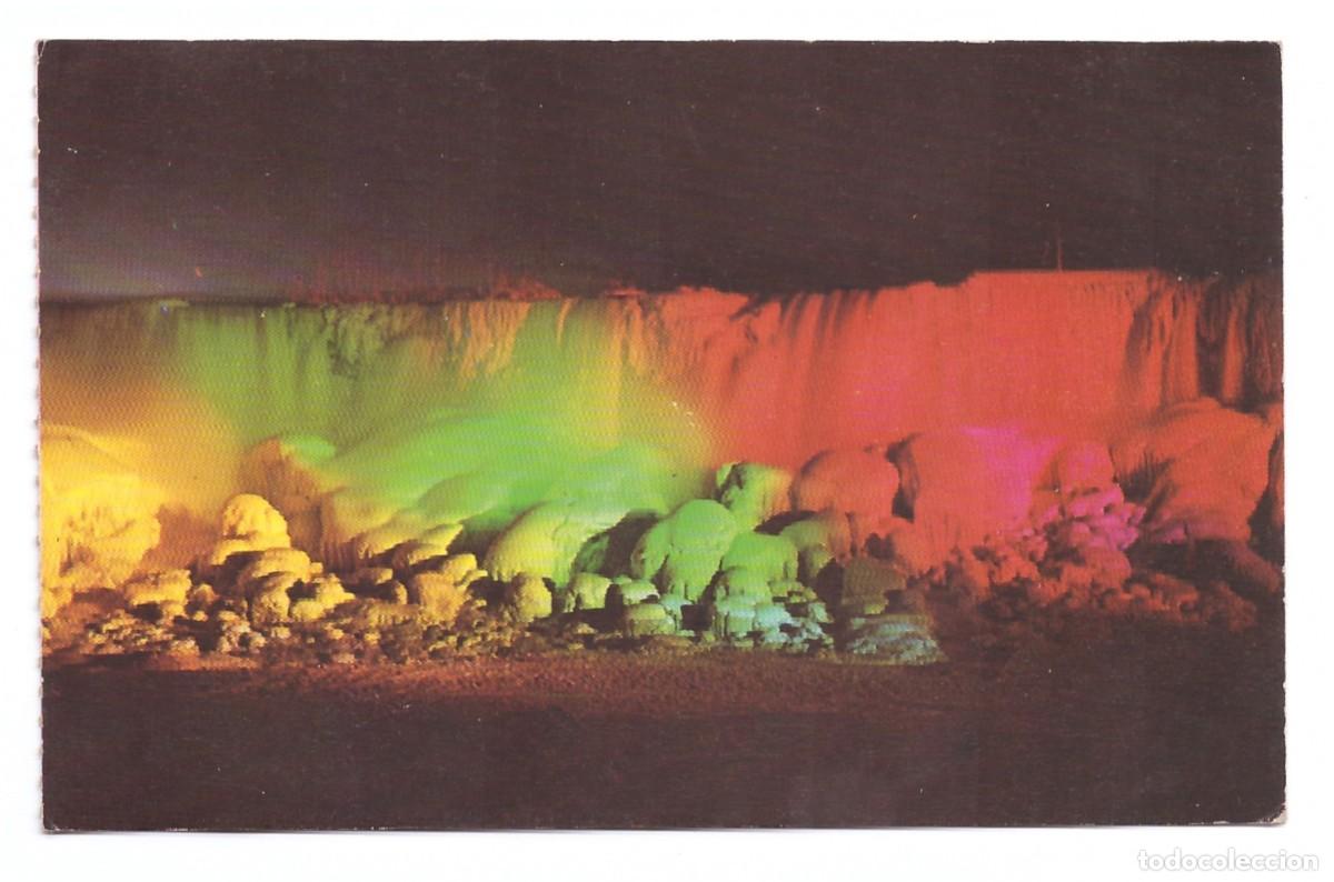 Cartoline: NIAGARA FALLS (CANAD&Aacute;) &bull; AMERICAN FALLS ILLUMINATED IN WINTER