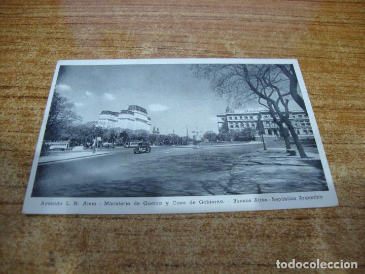 Postkarten: POSTAL ESCRITA REPUBLICA ARGENTINA BUENOS AIRES AVENIDA L N ALEM MINISTERIO DE GUERRA Y CASA GOBIERN