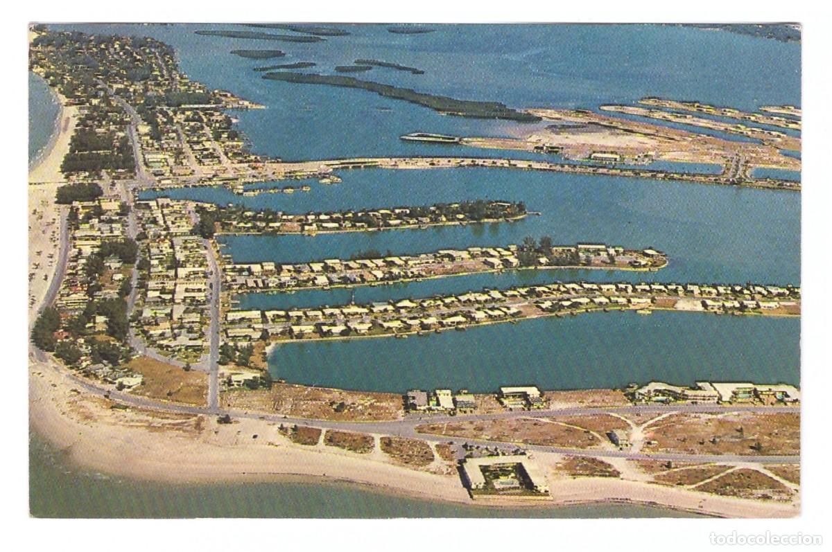Postais: CLEARWATER BEACH (ESTADOS UNIDOS) &bull; AIR VIEW LOOKING TOWARD CLEARWATER CAUSEWAY