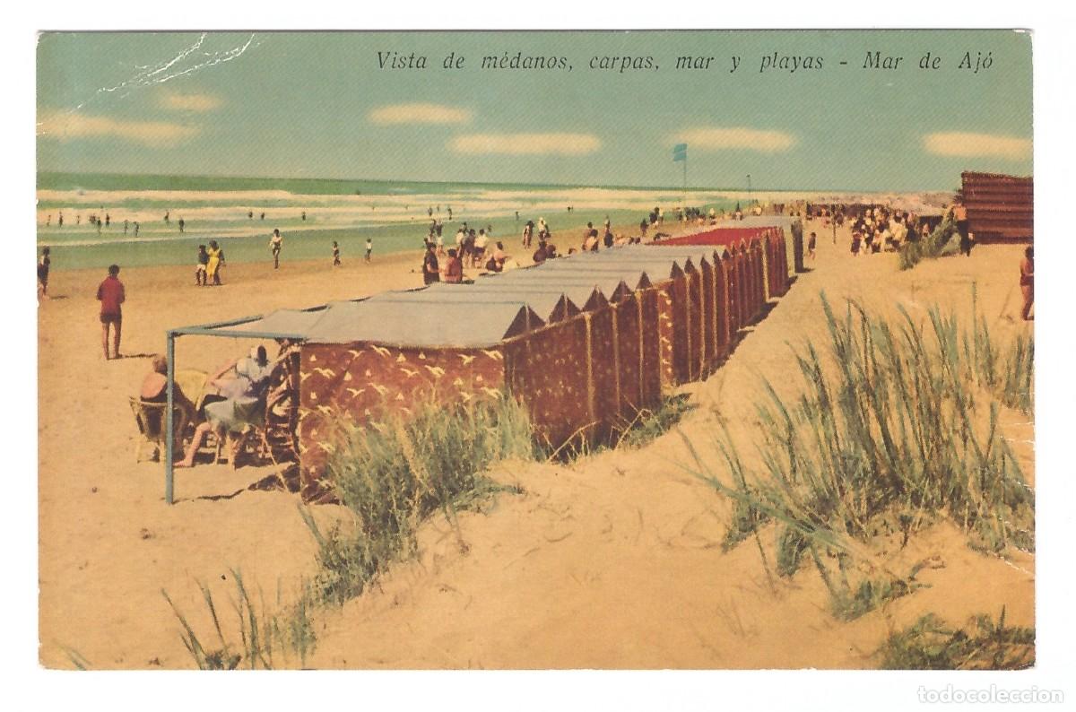 Postais: MAR DE AJ&Oacute; (ARGENTINA) &bull; VISTA DE M&Eacute;DANOS, CARPAS, MAR Y PLAYAS