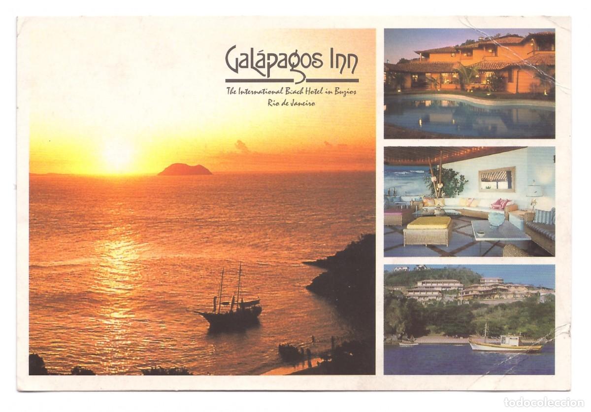 Postkarten: B&Uacute;ZIOS (BRASIL) &bull; GAL&Aacute;PAGOS INN &bull; PRAIA DE JO&Atilde;O FERNANDINHO