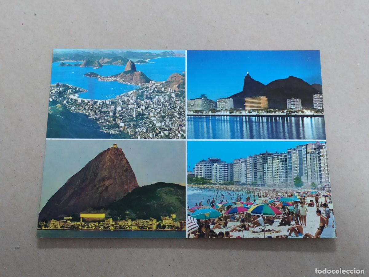 Cartoline: RIO DE JANEIRO - BRASIL - VISTA AEREA ENSENADA DO BOTAFOGO - CIRCULADA 1992