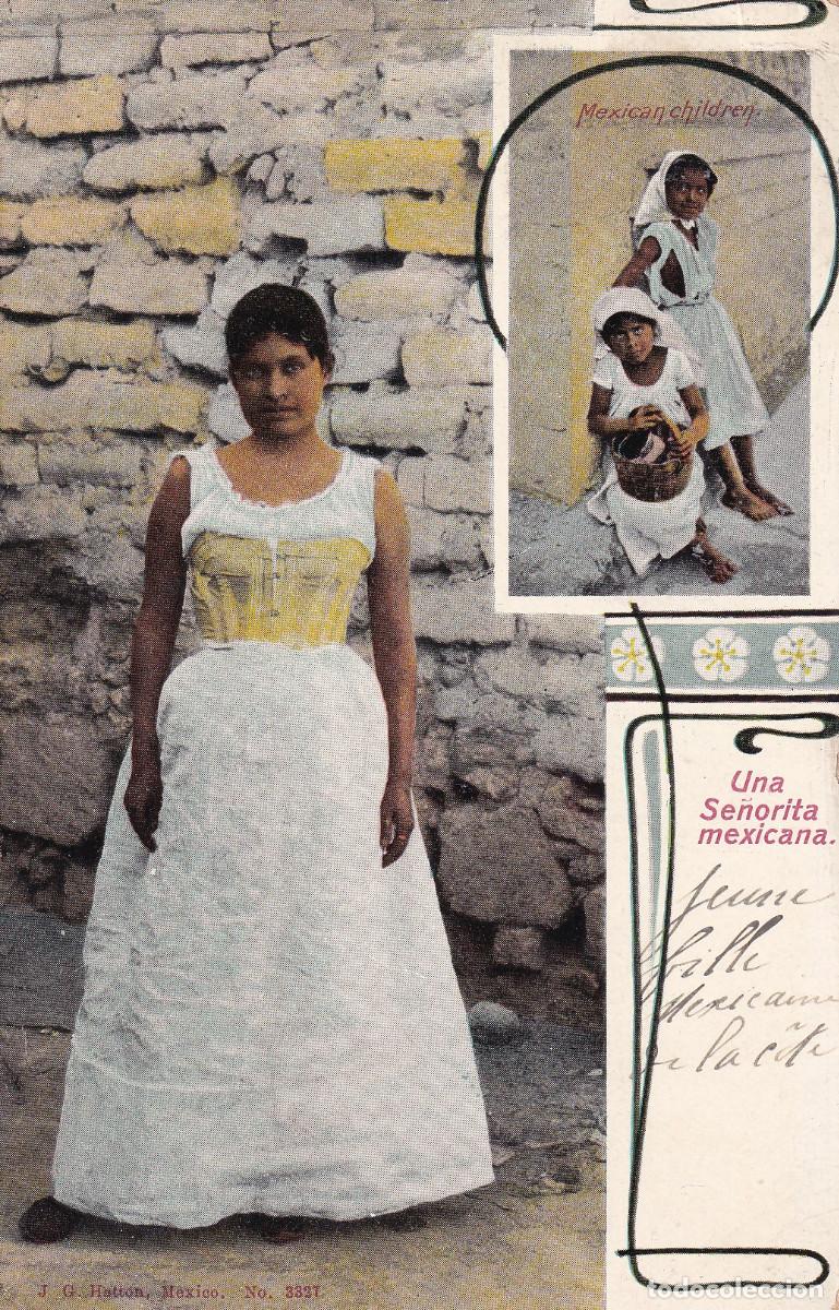 Postales: MEXICO UNA SE&Ntilde;ORITA MEXICANA