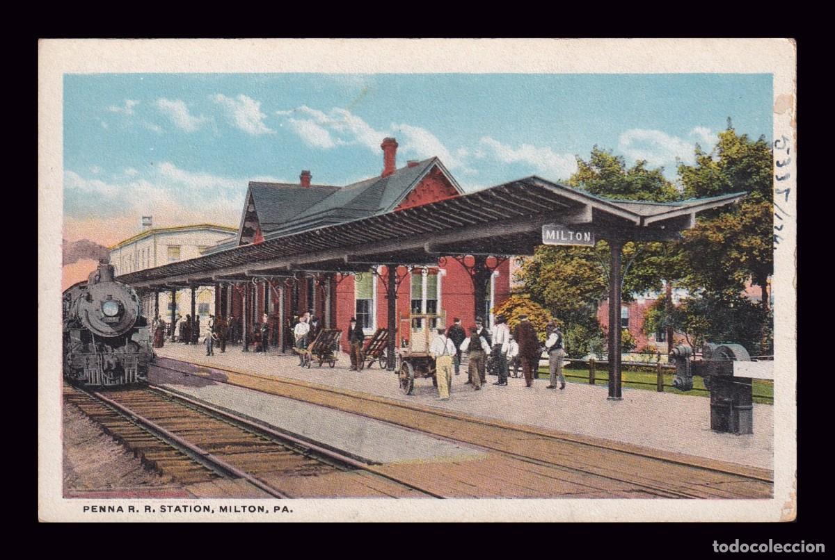 Postcards: Antigua Postal Pensilvania Penna R. R. Station Milton