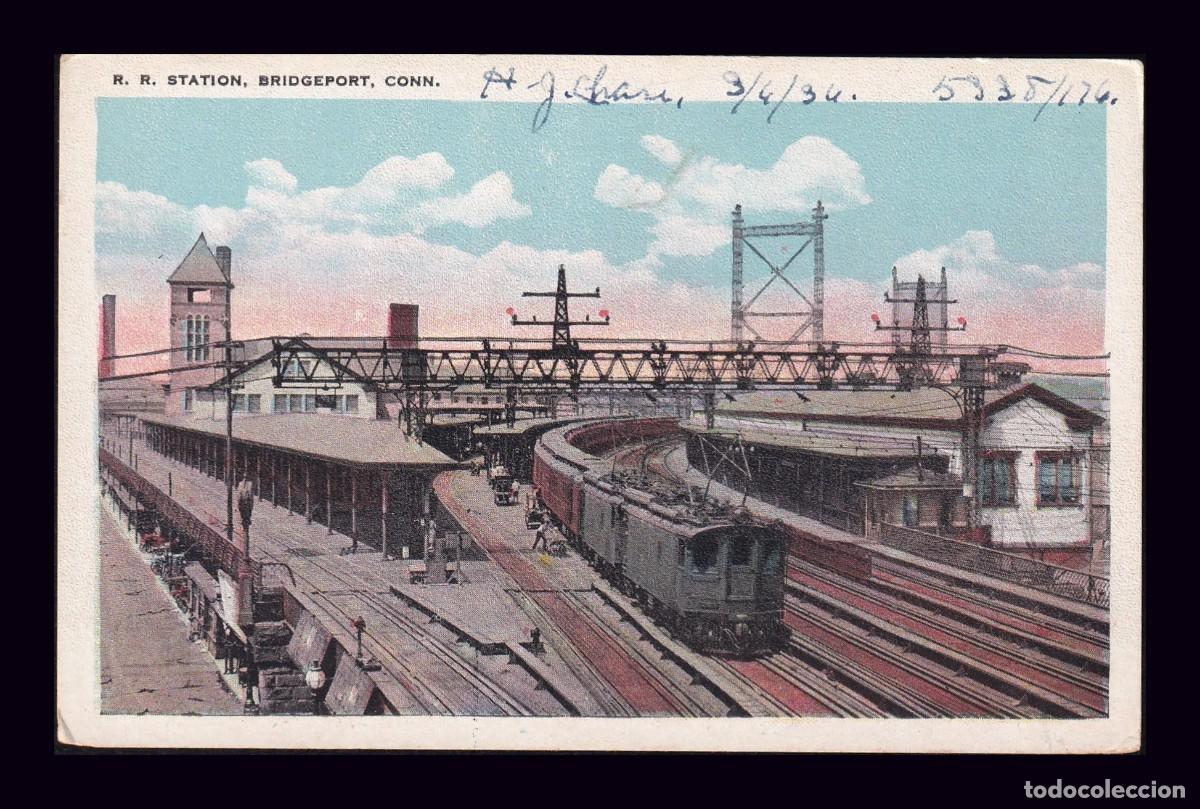 Postcards: Antigua Postal Bridgeport R. R. Station