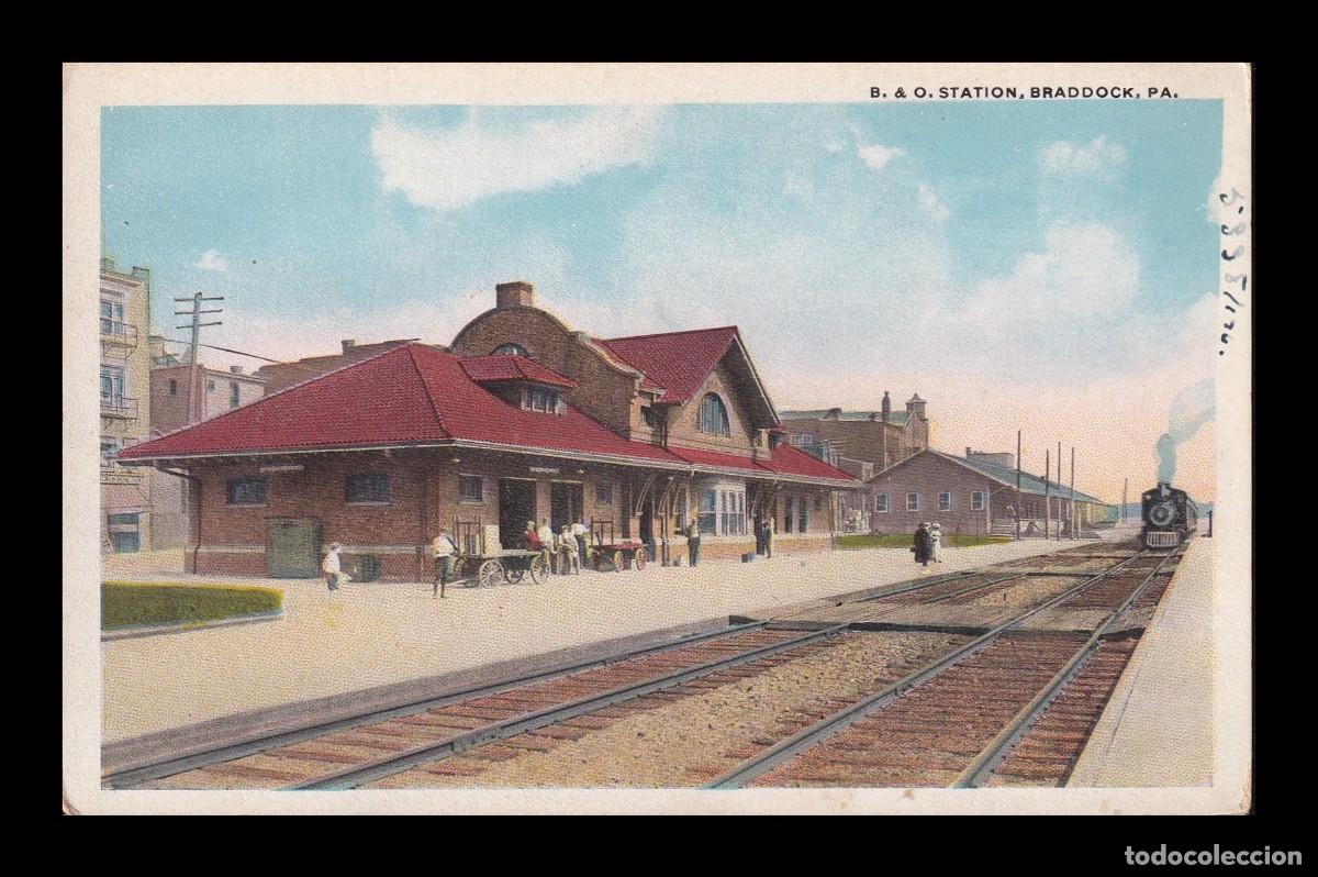 Postkarten: Antigua Postal Pensilvania B. & O. Station Braddock