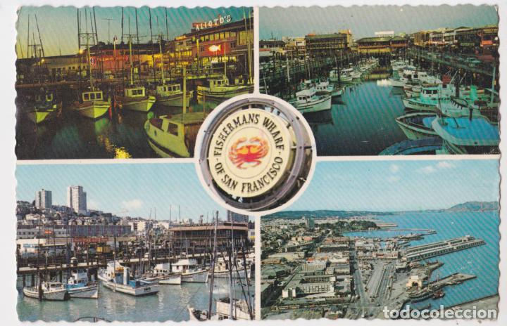 Postkarten: E.U.A. SAN FRANCISCO, EL MUELLE DEL PESCADOR &ndash; PLASTICHROME &ndash; CIRCULADA