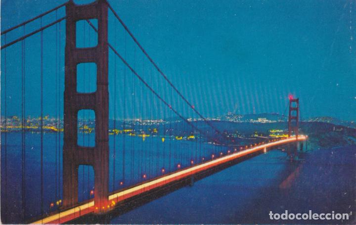 Postcards: E.U.A. SAN FRANCISCO, EL GOLDEN GATE &ndash; PLASTICHROME &ndash; CIRCULADA &ndash; (9X14)