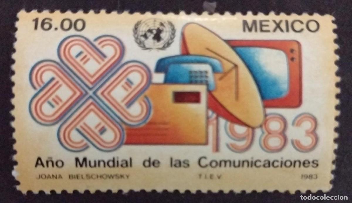 Postcards: BD) 1983, MEXICO, WORLD YEAR OF TELECOMMUNICATIONS, JOHANA BIELSCHOWSKY, MNH