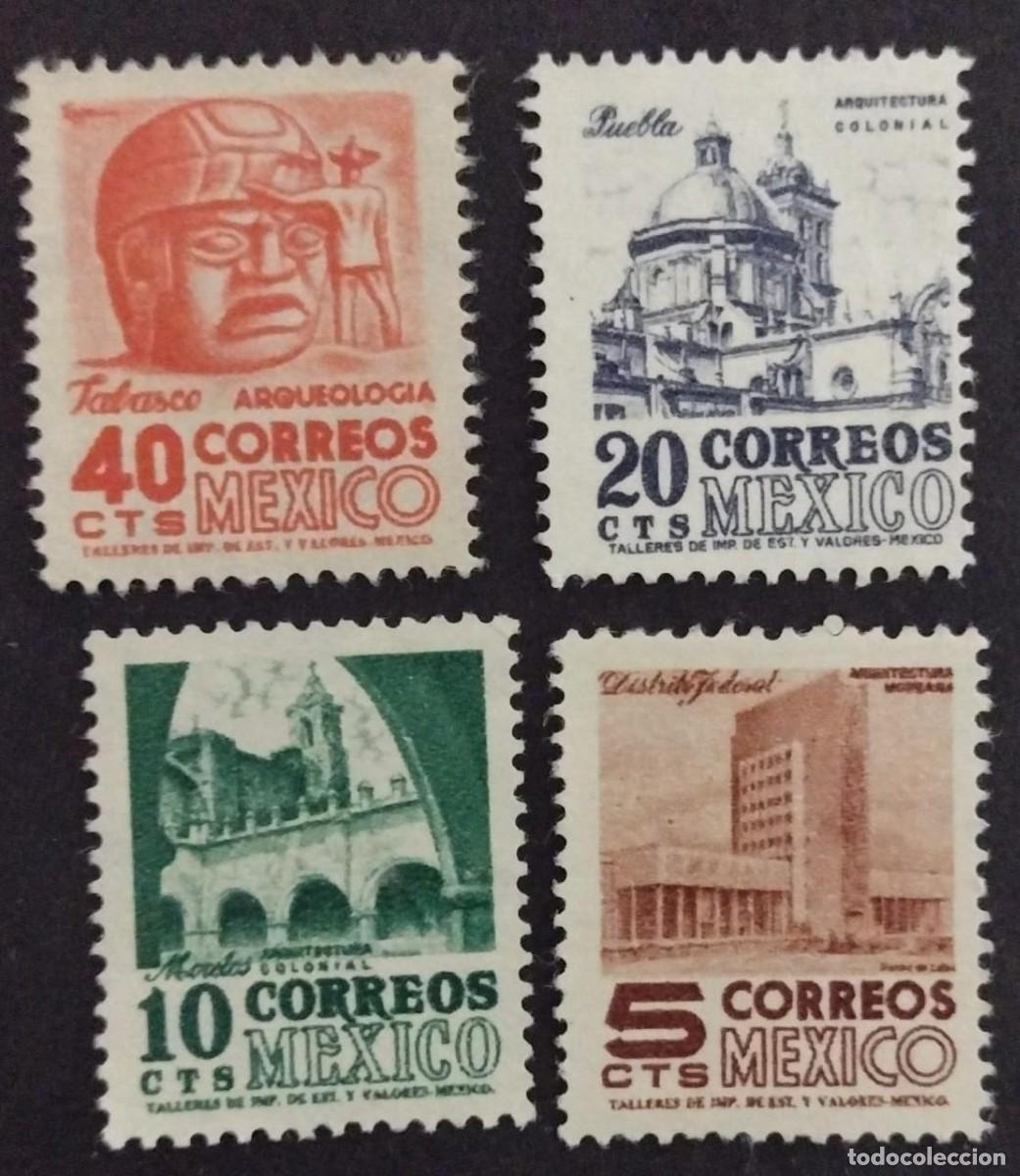 Postcards: BD) MEXICO, ARCHEOLOGY, COLONIAL ARCHITECTURE, MNH