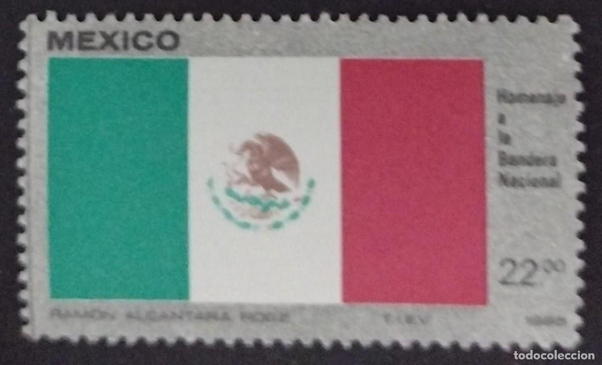 Postcards: BD) MEXICO, TRIBUTE TO THE NATIONAL FLAG, RAMON ALCANTARA, MNH
