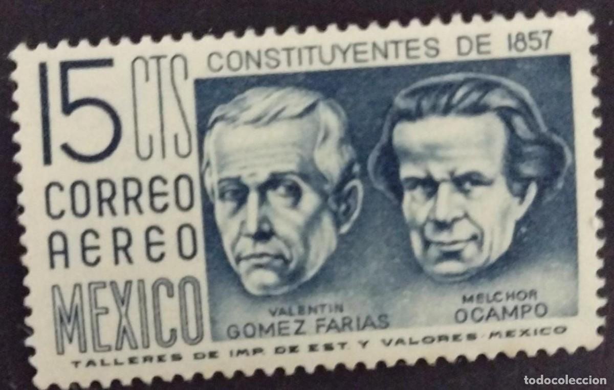 Postcards: BD) 1857, MEXICO, CONSTITUENTS, VALENTIN GOMEZ FARIAS, MELCHOR OCAMPO, MNH