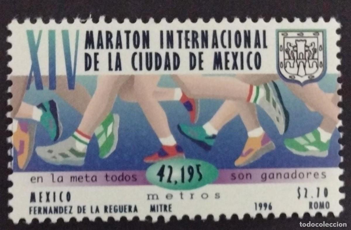 Postcards: BD)1996, MEXICO, XIV INTERNATIONAL MARATHON OF MEXICO CITY, AT THE FINISH EVERYONE IS WINNERS, FERNA