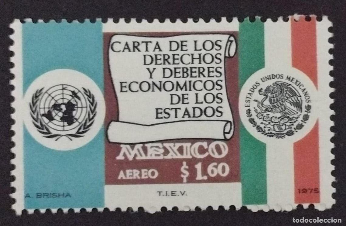 Postcards: BD) 1975, MEXICO, CHARTER OF RIGHTS AND DUTIES OF STATES, UNITED MEXICAN STATES, MNH