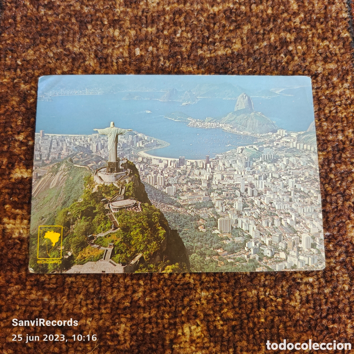 Cartoline: POSTAL: RIO DE JANEIRO, VISTA A&Eacute;REA, CRISTO REDENTOR (BRASIL)