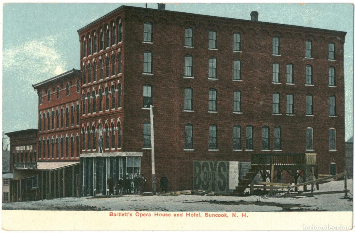 Cartoline: SUNCOOK (New Hampshire)_Bartlett's Opera House_American News (Lithochrome)