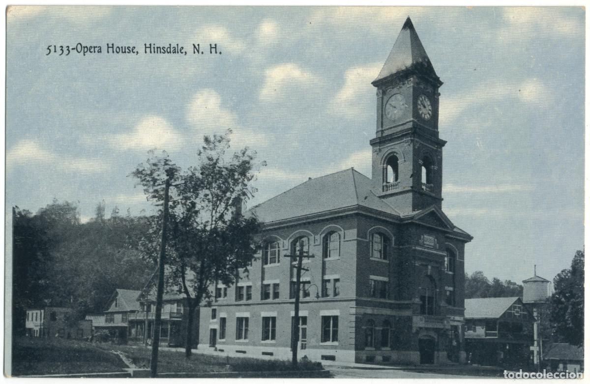 Cartoline: HINDSDALE (New Hampshire)_Opera House_N. E. Paper & Stationery (Ayer).5133