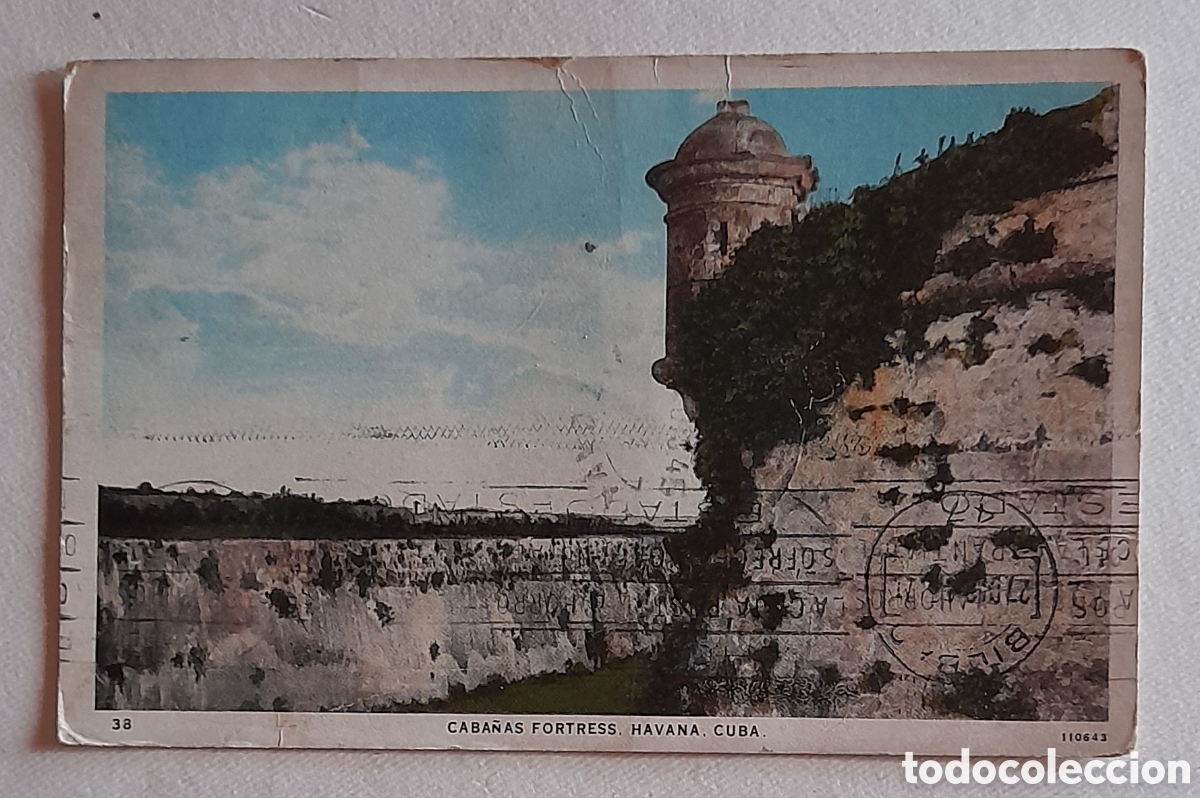 Postais: Postal cubana CABA&Ntilde;AS FORTRESS. HAVANA. CUBA. Circa: 1945