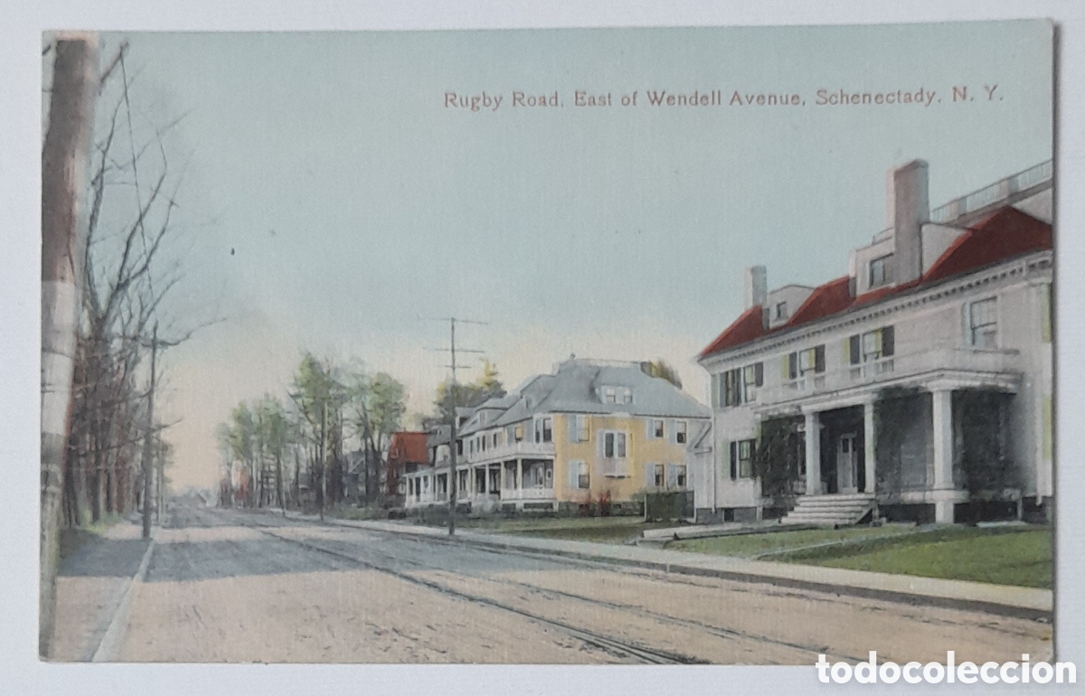 Postais: Postal de EE.UU. Rugby Road, East of Wendell Avenue, Schenectady. N. Y. no circulada