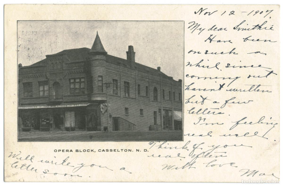 Postkarten: CASSELTON (North Dakota)_Opera Block_Sin datos
