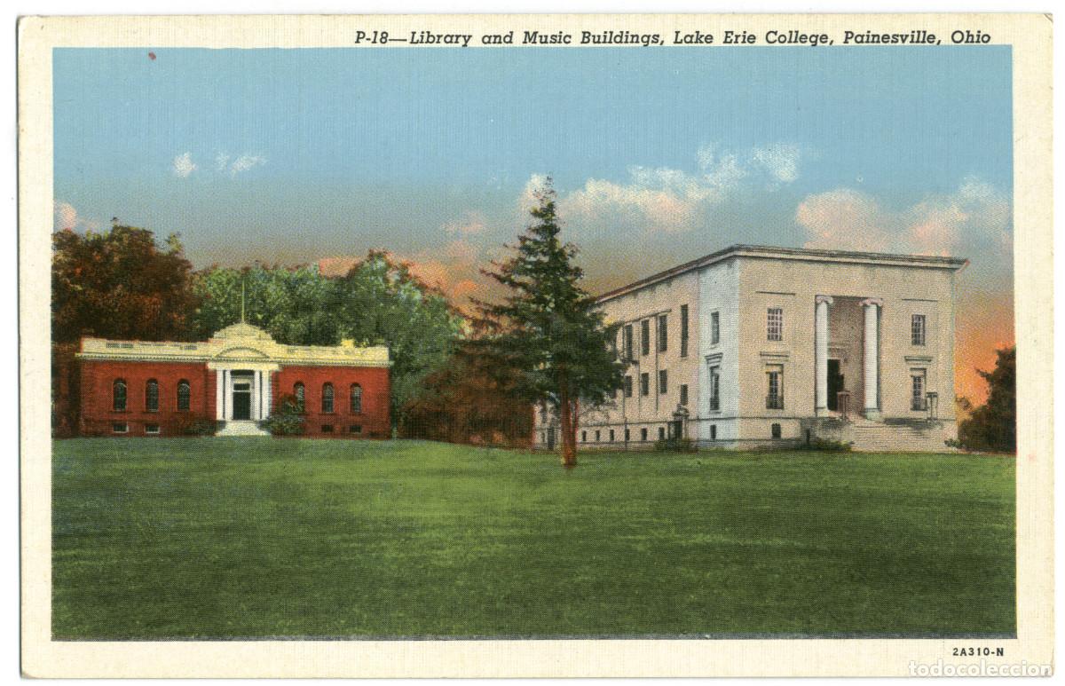 Postais: PAINESVILLE (Ohio)_Lake Erie College, Music Buildings [auditorios]_C. T. American Art & C. L. Carle