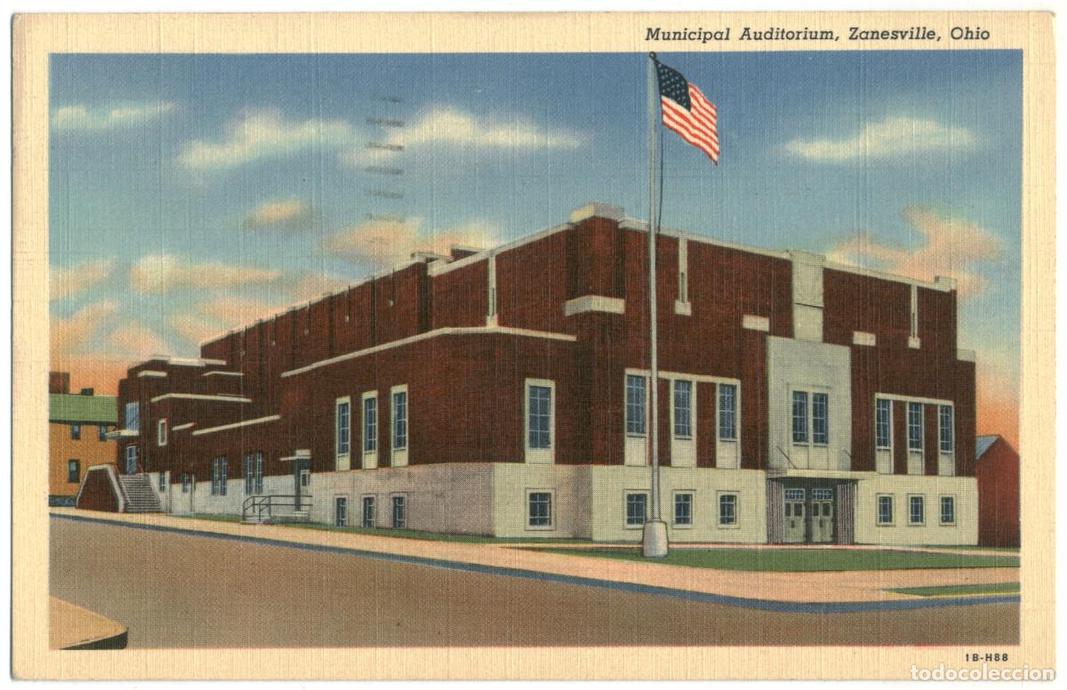 Postales: ZANESVILLE (Ohio)_Municipal Auditorium_Curteich & Black and Grant