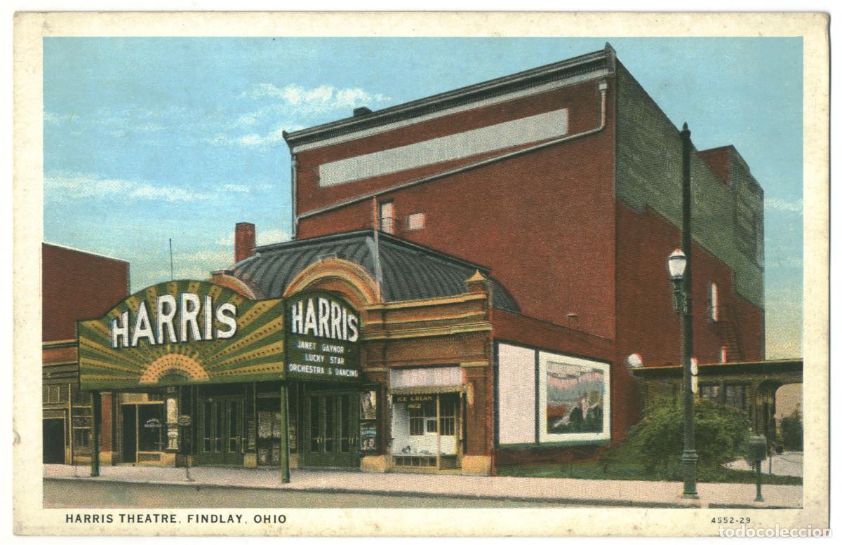 Postales: FINDLAY (Ohio)_Harris Theatre_C. T. American Art & Wagner and Novelty