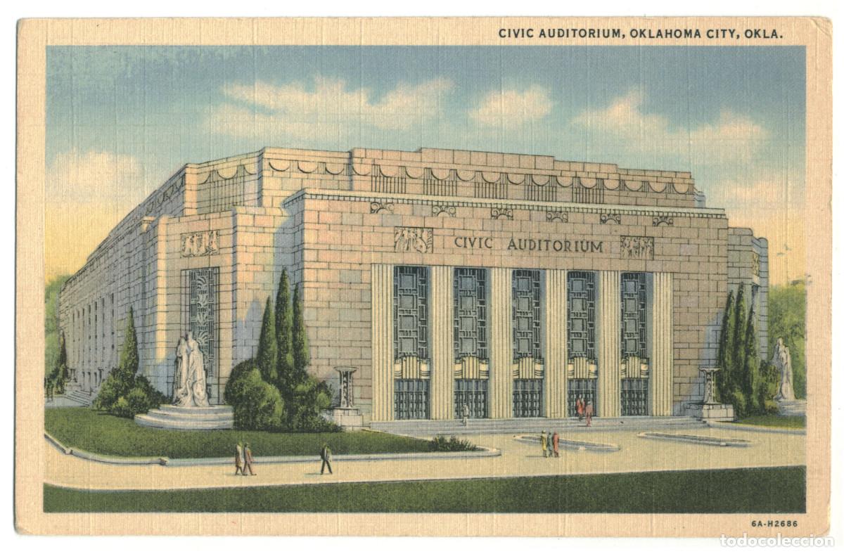 Postales: OKLAHOMA CITY (Oklahoma)_Civic Auditorium_Curteich & Mid Continent News