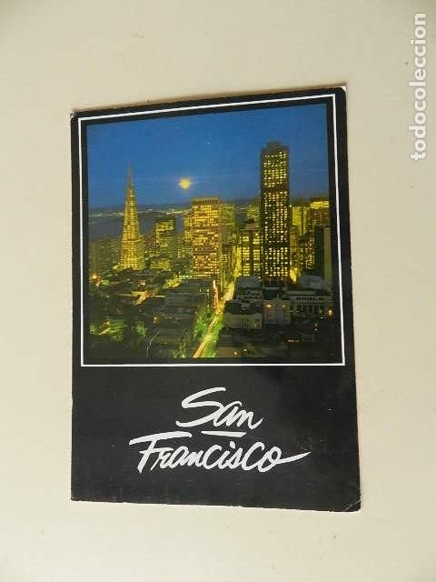 Postais: Postal San Francisco americana Marca Elegante The beautiful bay area Crocker City at night