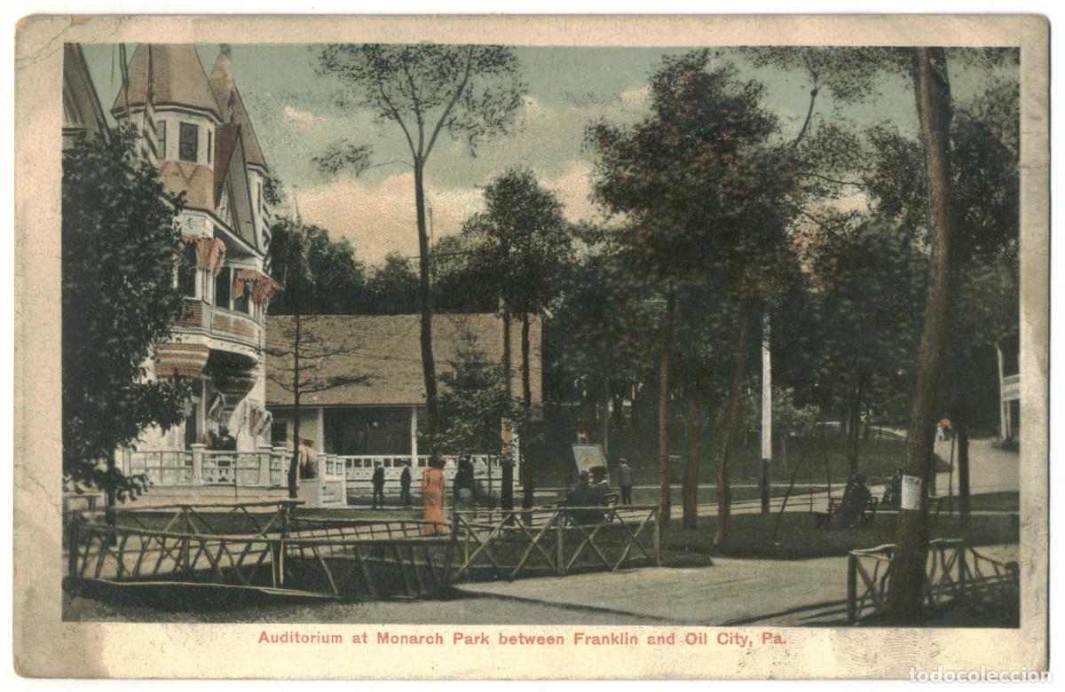 Postales: MONARCH PARK (Pennsylvania)_Auditorium_ANC (Lithochrome)