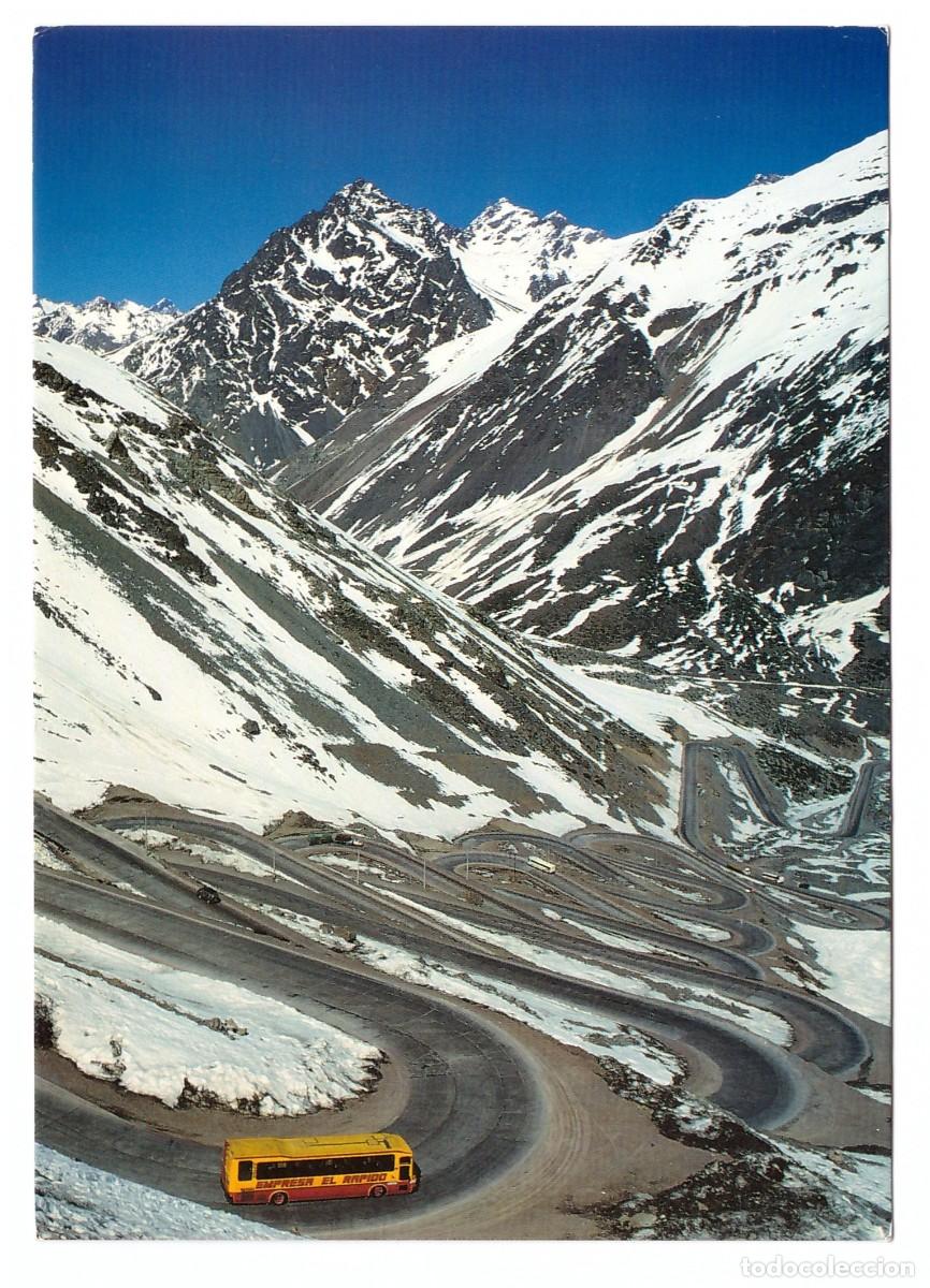 Postales: CHILE &bull; PORTILLO &bull; CUESTA LOS CARACOLES &bull; RUTA INTERNACIONAL CHILE-ARGENTINA