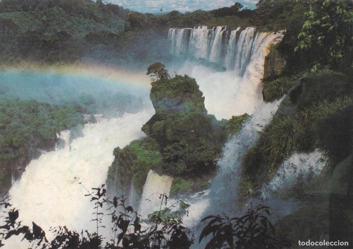 Postales: Brasil tur&iacute;stico / 06 Foz do Igua&ccedil;u PR - Vista do lado argentino Saltos Adao e Eva e Cabe&ccedil;a de Vaca