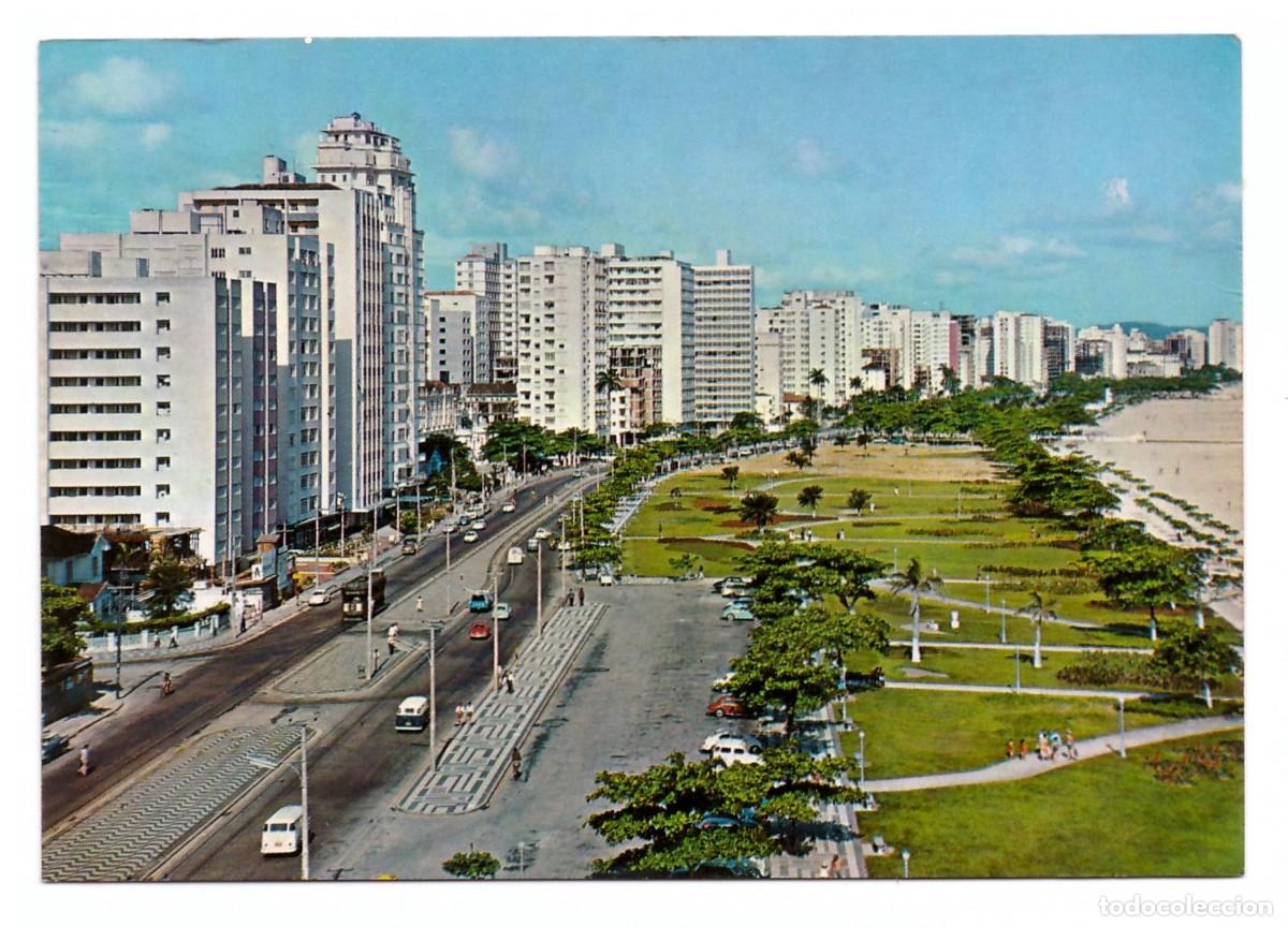 Postais: BRASIL / SANTOS / VISTA PARCIAL DA PRAIA