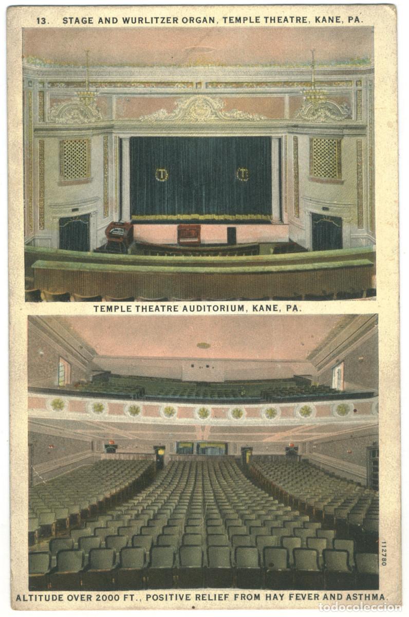 Postais: KANE (Pennsylvania)_Temple Theatre_C. T. American Art & Nicolas Studio