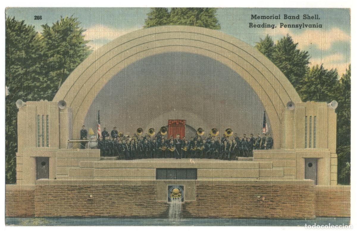 Postais: READING (Pennsylvania)_Memorial Band Shell_Stichler