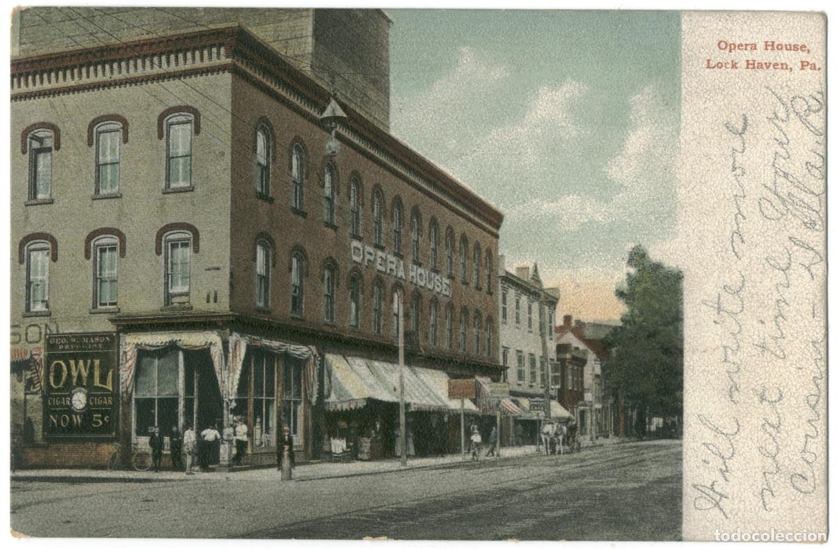 Postais: LOCK HAVEN (Pennsylvania)_Opera House_Smith & Winter (Lithochrome)