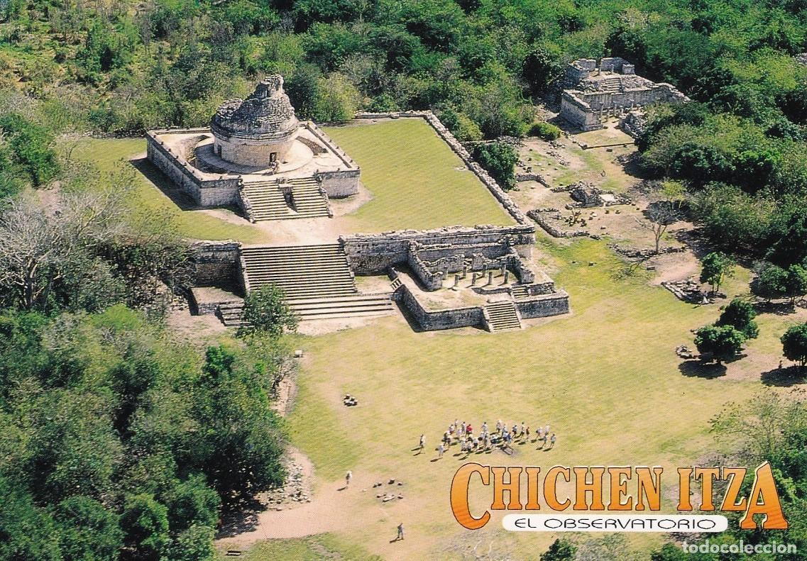 Postais: Aerial view of the Mayan Observatory in Chichen Itza