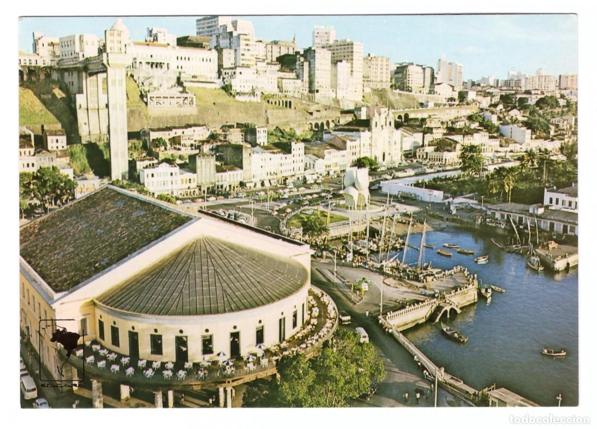 Postais: BRASIL / SALVADOR - BA / VISTA PANOR&Acirc;MICA DA CIDADE BAIXA COM MERCADO MODELO