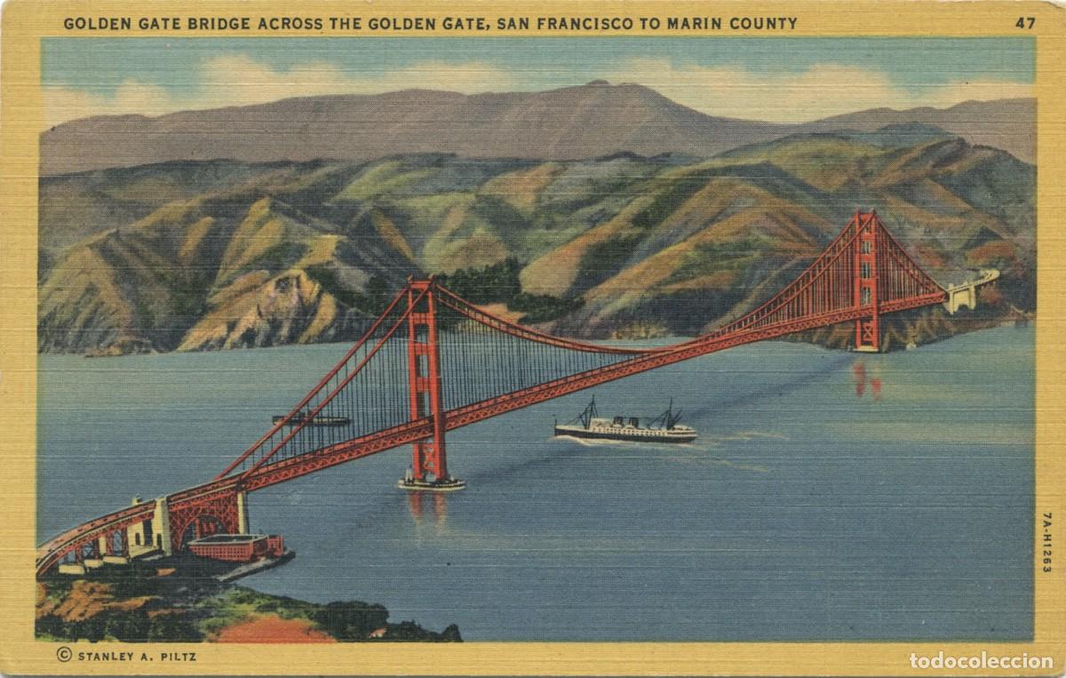 Postais: MUY ANTIGUA POSTAL DE SAN FRANCISCO- U.S.A. - THE GOLDEN GATE BRIDGE