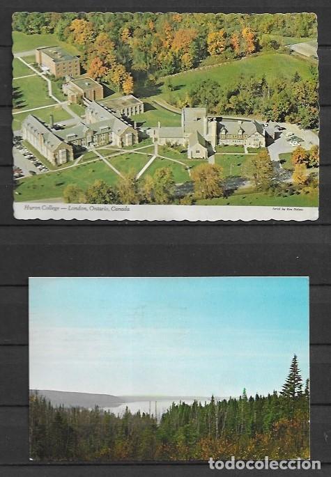 Postales: Dos tarjetas postales circuladas, Canad&aacute;, Ontario y Garden, a&ntilde;os 70