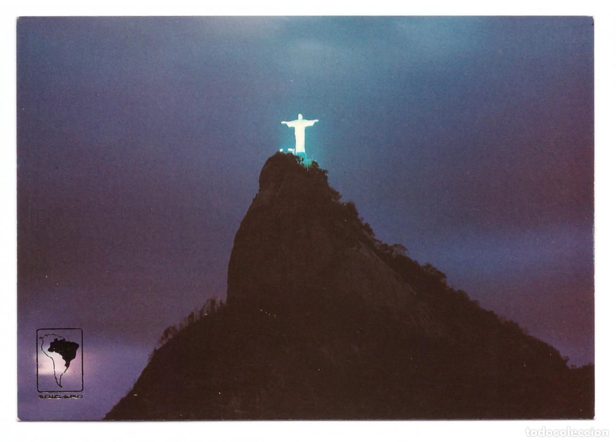 Cartoline: BRASIL / R&Iacute;O DE JANEIRO - RJ / CORCOVADO E CRISTO REDENTOR A NOITE