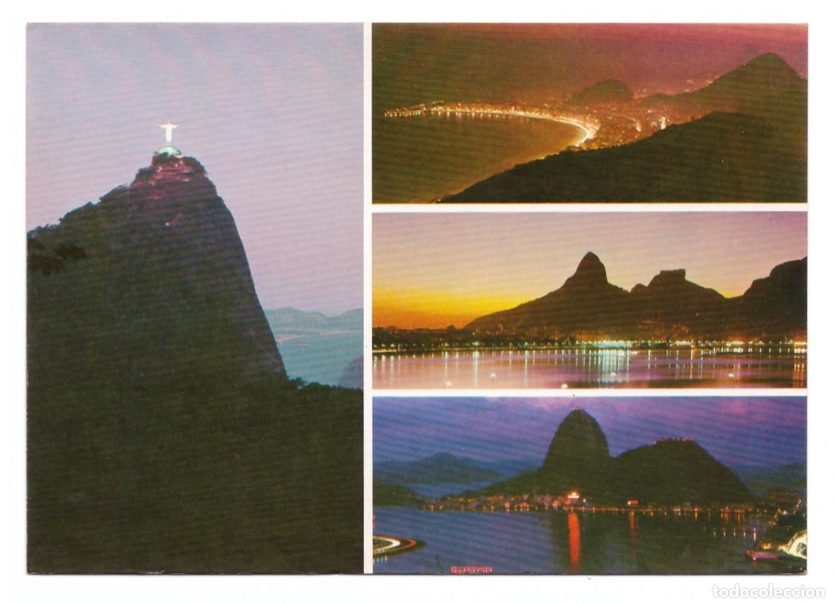 Cartoline: BRASIL TUR&Iacute;STICO / R&Iacute;O DE JANEIRO - RJ / A CIDADE MARAVILHOSA &Agrave; NOITE